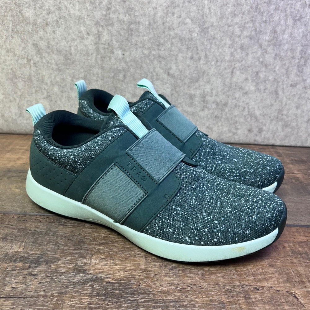 TRAQ by Alegria Slip On Sneakers Athletic Shoes Women Size 41 / 10.5 Teal Green